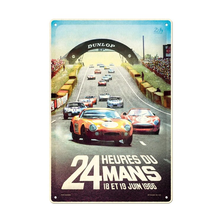 Mеталеві знак 24h Le Mans - Racing Poster 1966