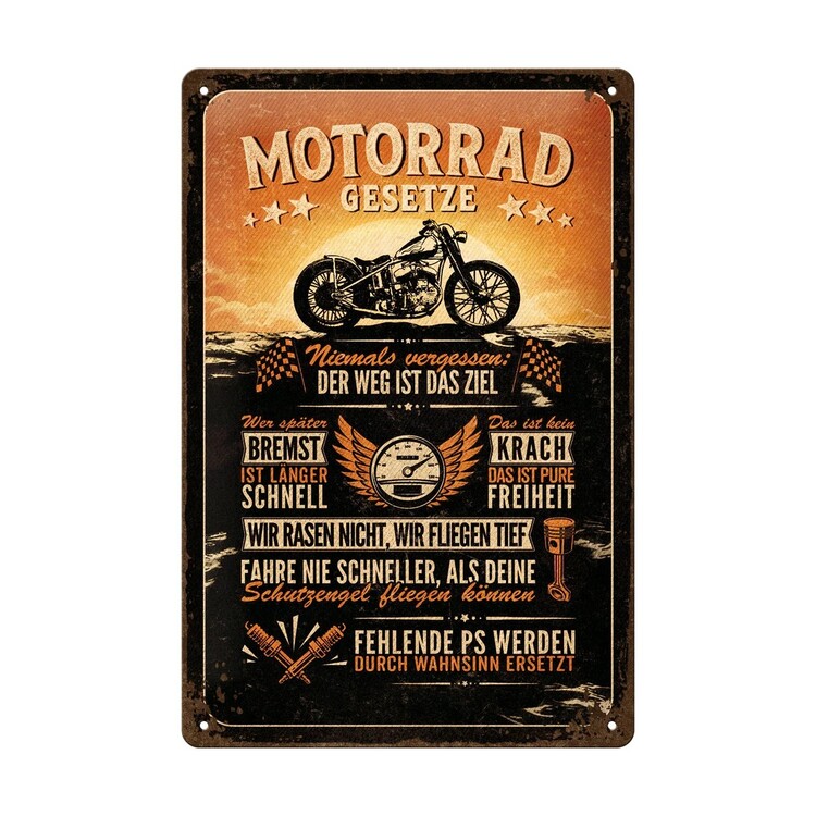 Mеталеві знак Motorrad-Gesezte