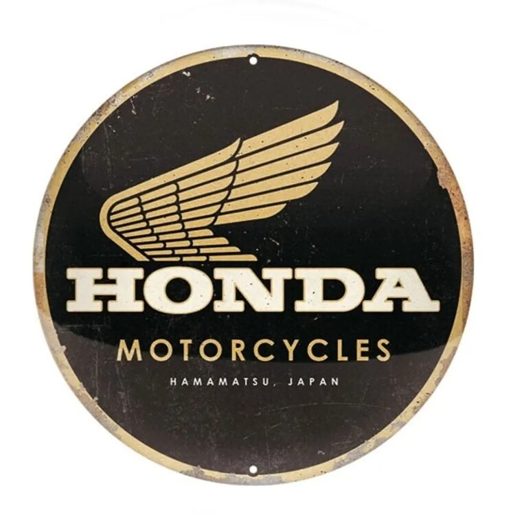 Mеталеві знак Honda - Motorcycles Gold