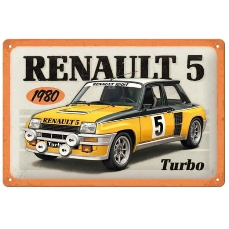 Mеталеві знак Renault - 5 Turbo