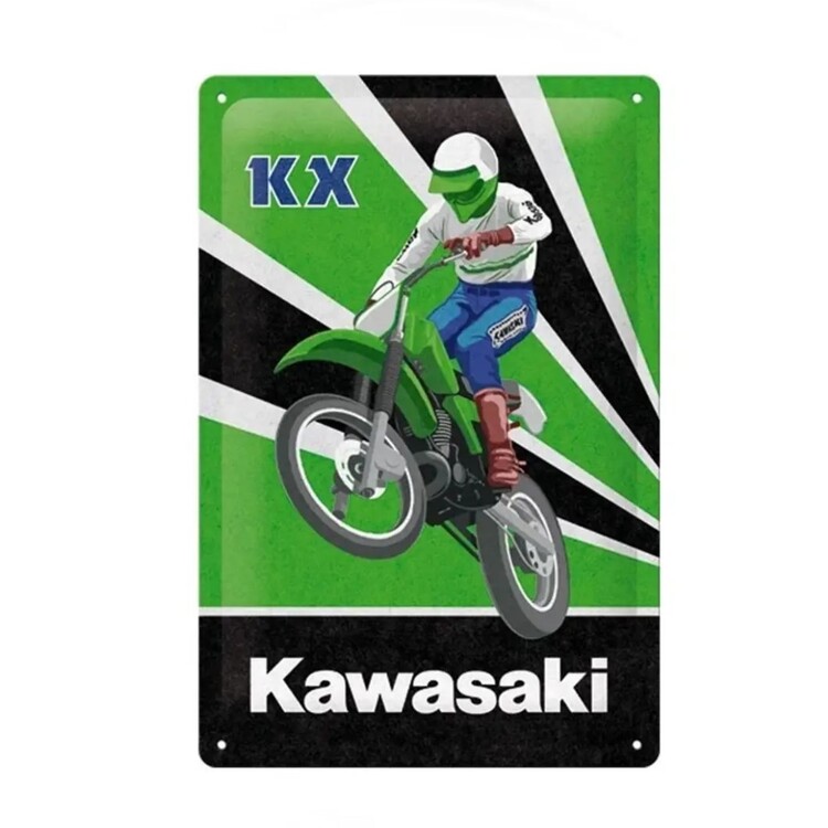 Mеталеві знак Kawasaki - KX Motocross