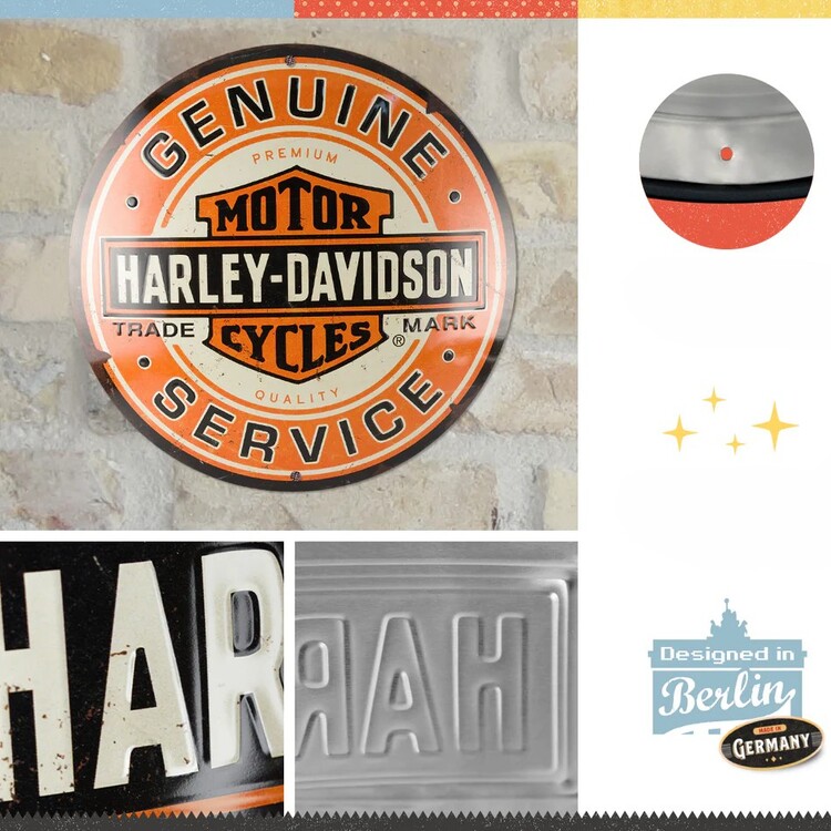 Mеталеві знак Harley-Davidson - Genuine Service
