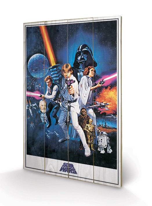 Ξύλινη τέχνη Star Wars  Episode IV: Eine neue Hoffnung - One Sheet