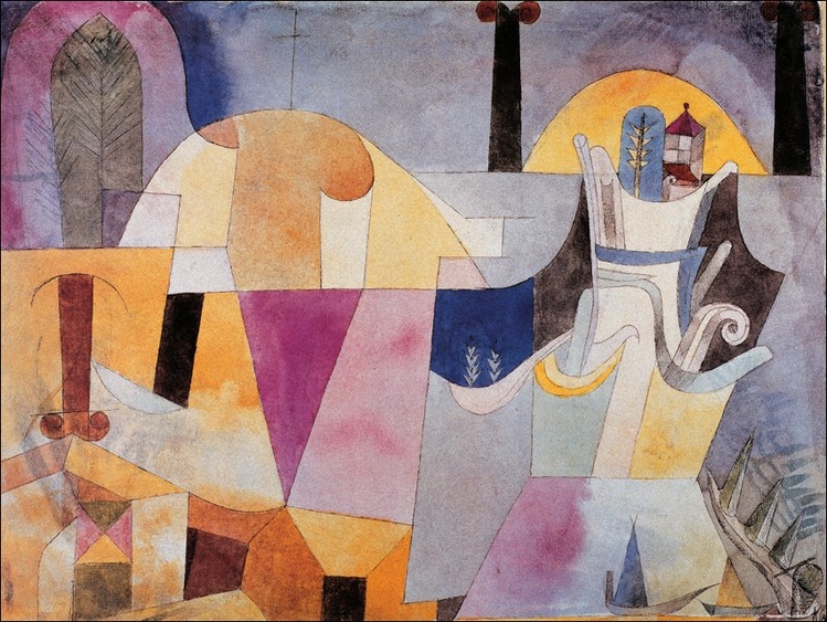 Klee - Paesaggio con colonne Картина