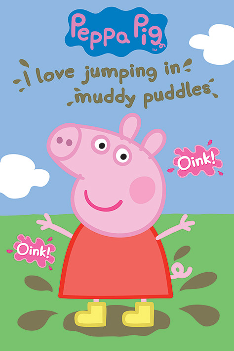 Poster Peppa Pig - Muddy Puddles