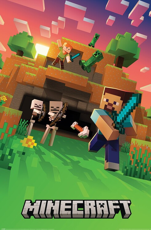 Плакат Minecraft - Cinematic Skeletons