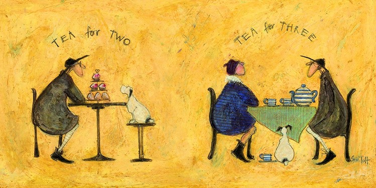 Canvas Print Sam Toft - Tea for two, tea fro three