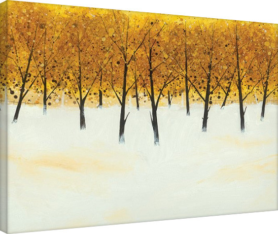 Принти на полотні Stuart Roy - Yellow Trees on White