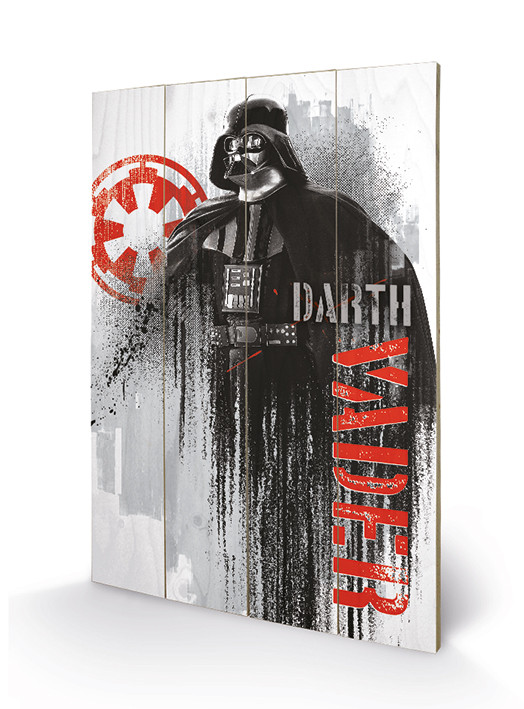 Ξύλινη τέχνη Rogue One: Star Wars Story - Darth Vader Grunge