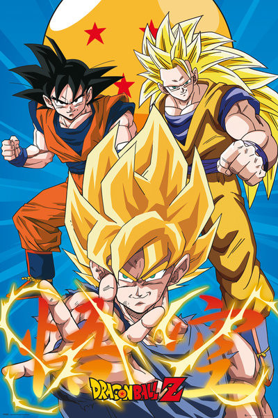 Poster Dragon Ball - Z3 Gokus Evo | Wall Art | 3+1 FREE | Europosters