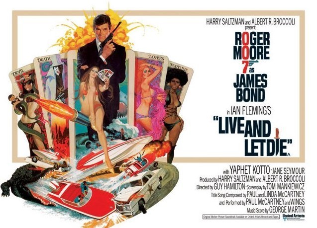 Плакат JAMES BOND 007 - live and let die tarot