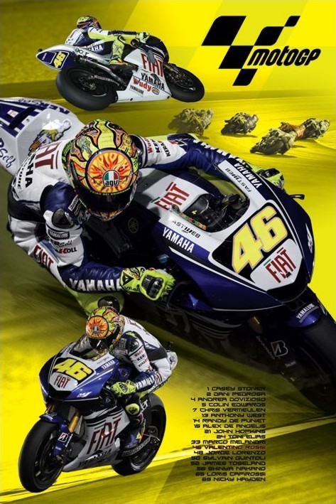 Valentino rossi - Marc Márquez Moto GP affiche d'art décoration murale