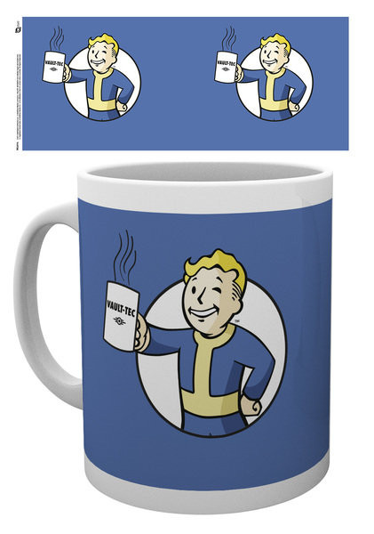 Caneca Fallout - Vault Boy Holding Mug