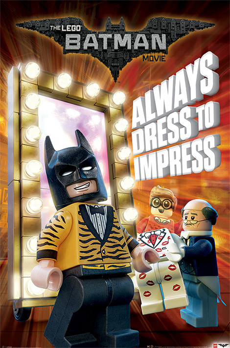 Poster Lego Batman Always Dress To Impress Wall Art 3+1 FREE
