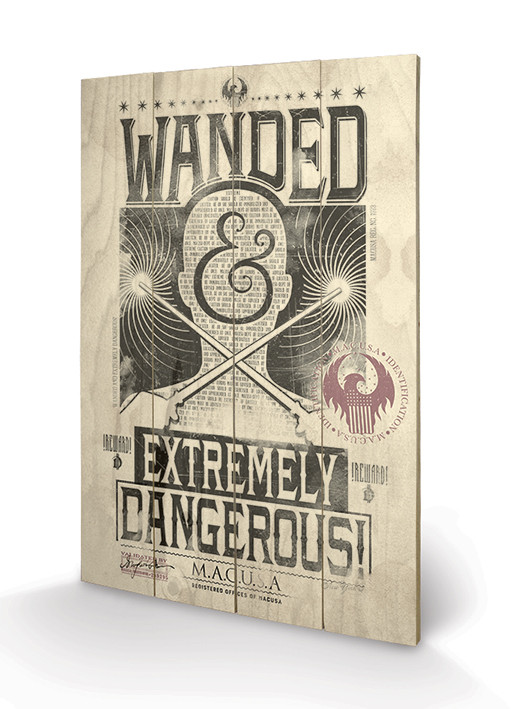 Ξύλινη τέχνη Phantastische Tierwesen und wo sie zu finden sind - Extremely Dangerous
