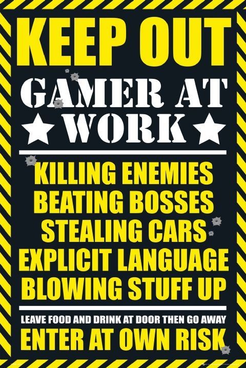 Juliste Gaming - keep out