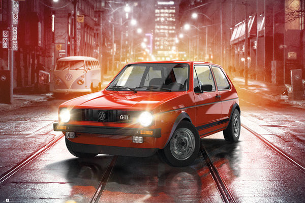 Poster VW Golf I - GTI