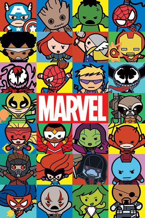 Poster Marvel - Characters (Kawaii)