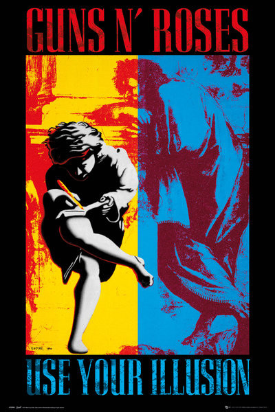 Poster Guns'N'Roses Illusion Wall Art 3+1 FREE Europosters