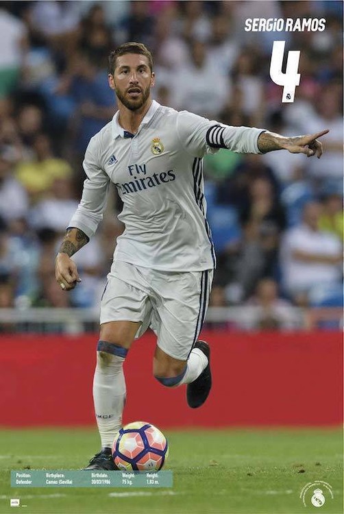 Плакат Real Madrid 2016/2017 - Sergio Ramos Accion