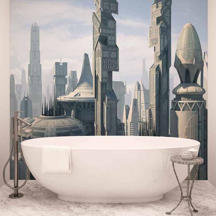 Star Wars City Coruscant Wallpaper Mural