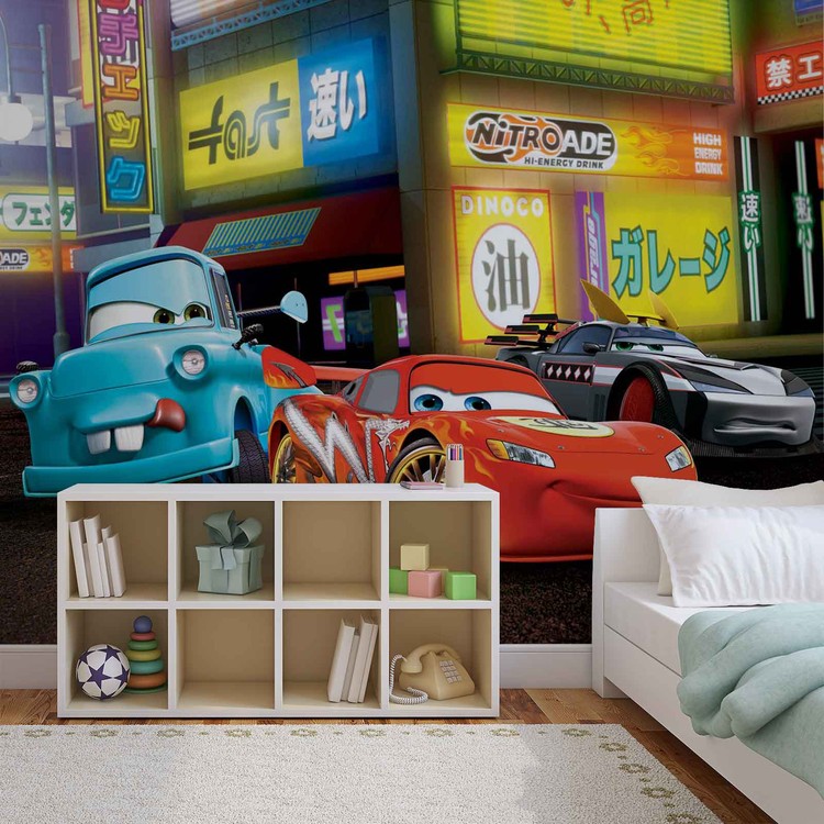 Ταπετσαρία Disney Cars - Motori Ruggenti Saetta McQueen