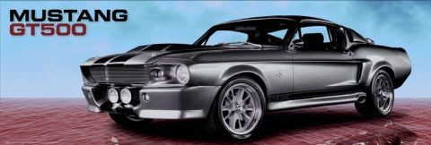 Плакат Mustang - GT 500