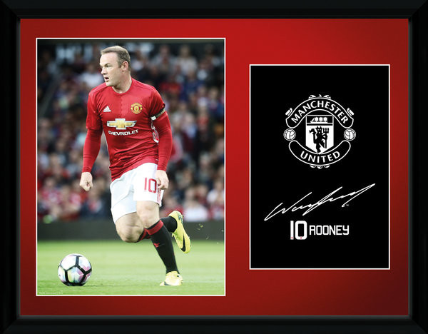 Κορνιζαρισμένη αφίσα Manchester United - Rooney 16/17