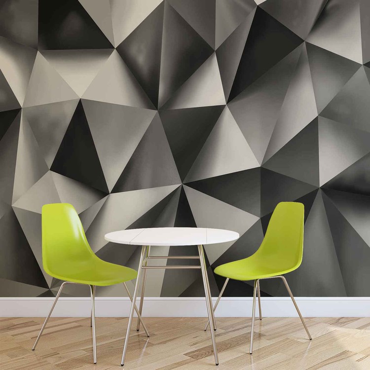Abstract Art Grey Wallpaper Mural