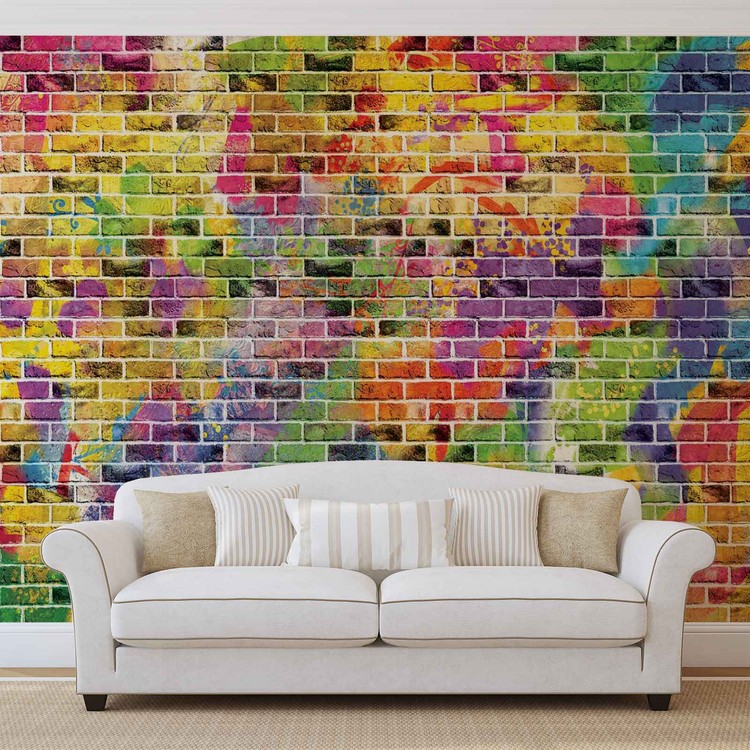 Ταπετσαρία Bricks Multicolour