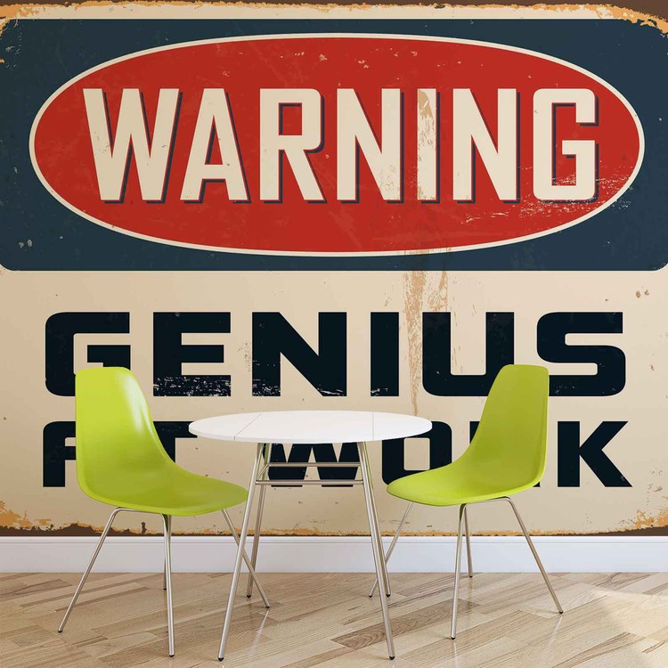 Wall Mural Retro Poster Genius