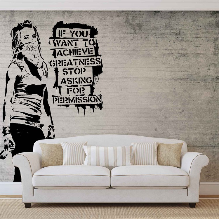 Banksy Graffiti Wallpaper Mural