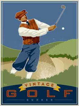 Art Print Vintage Golf - Bunker