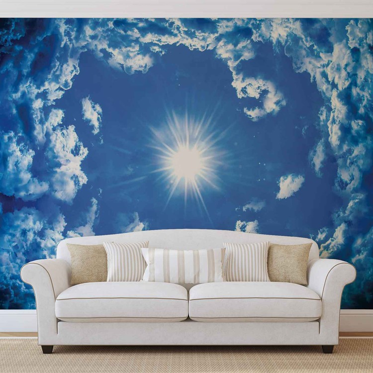 Sky Clouds Sun Nature Wallpaper Mural