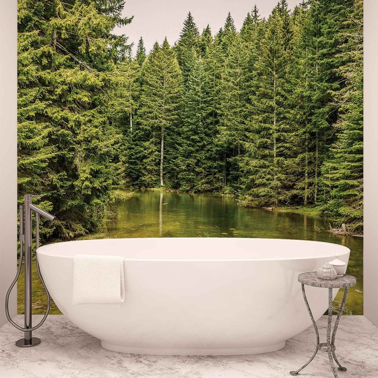 River Forest Nature Wallpaper Mural