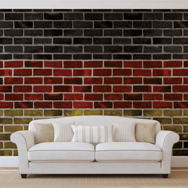 Brick German Flag Wallpaper Mural