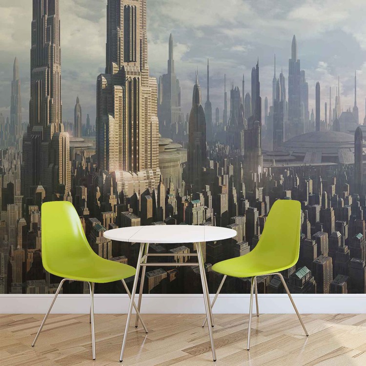 Star Wars City Coruscant Wallpaper Mural