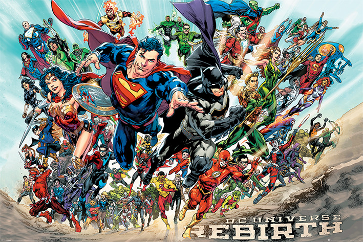Poster Justice League Rebirth Wall Art 3+1 FREE Europosters
