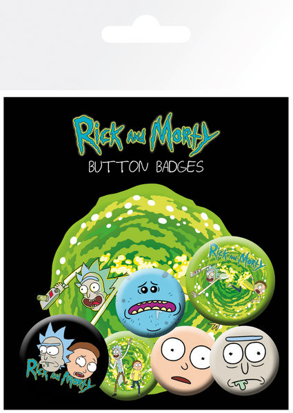 Conjunto de crachás Rick & Morty - Characters