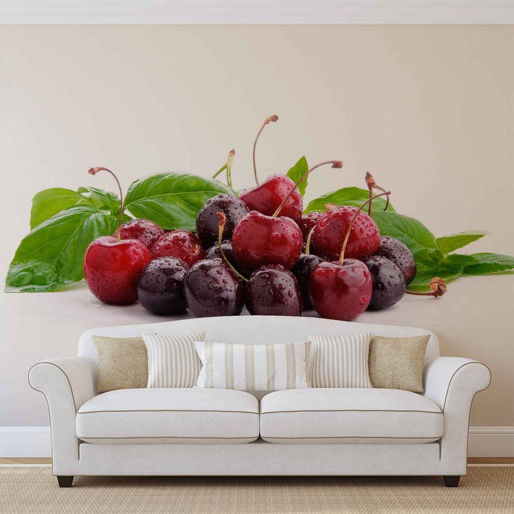 Ταπετσαρία Cherries With Leaves