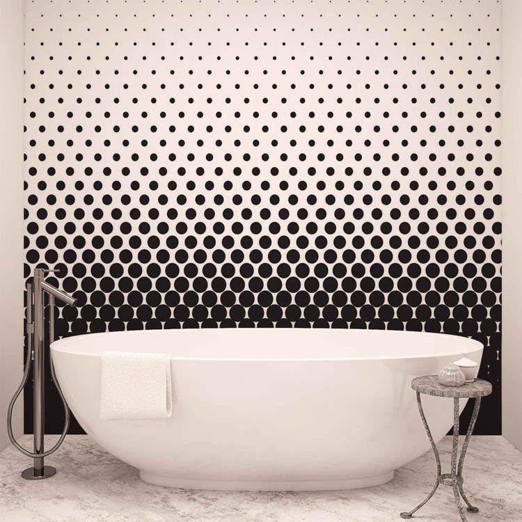 Abstract Black Black Dots Wallpaper Mural