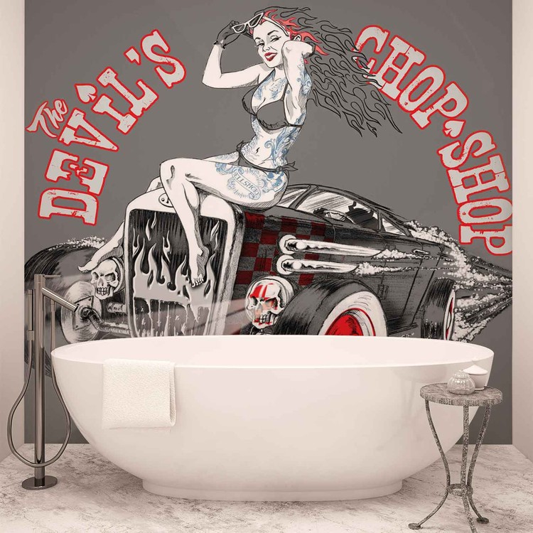 Alchemy Hot Rod Devil Car Wallpaper Mural