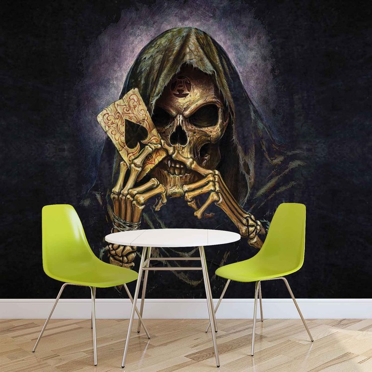Wall Mural Skull Death Ace Alchemy