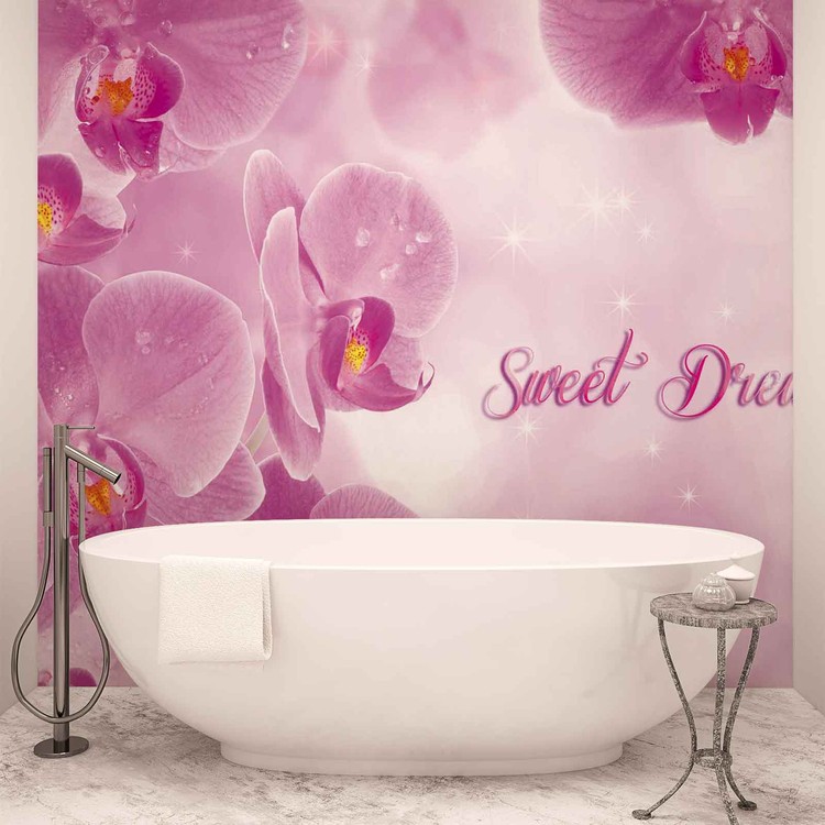 Wall Mural Flowers Orchids Pink