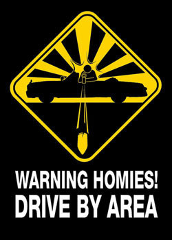 Poster Warning - homies