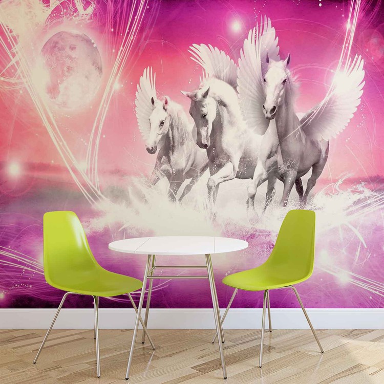 Фототапет Winged Horse Pegasus Pink