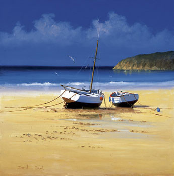 Art Print Moorings Low Tide