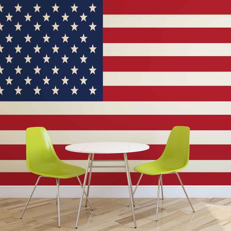 USA America Flag Wallpaper Mural