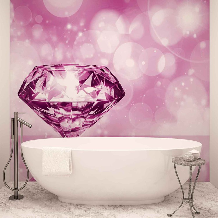 Diamond Pink Wallpaper Mural