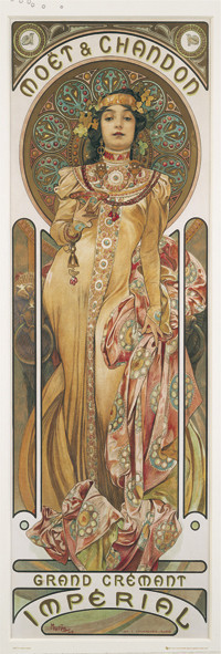 Poster Alfons Mucha - moet & chandon